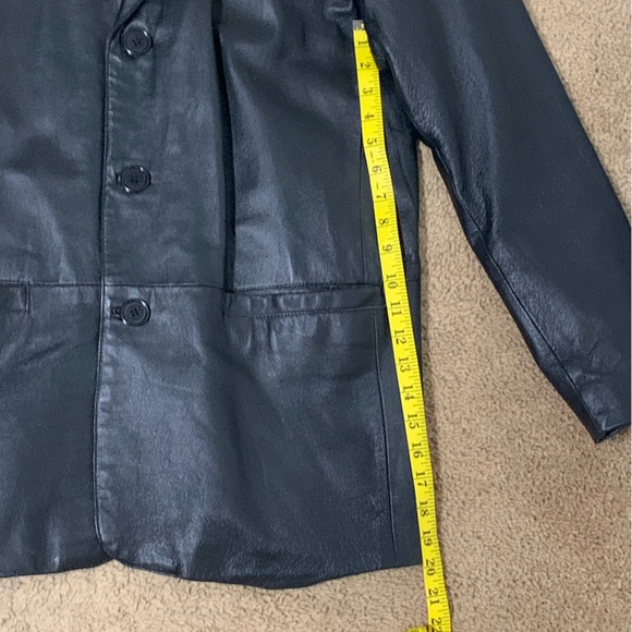 Black Leather Jacket Men’s L - Picture 5 of 8